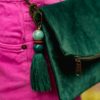 Bolsa Clutch  Suede Verde - Image 4